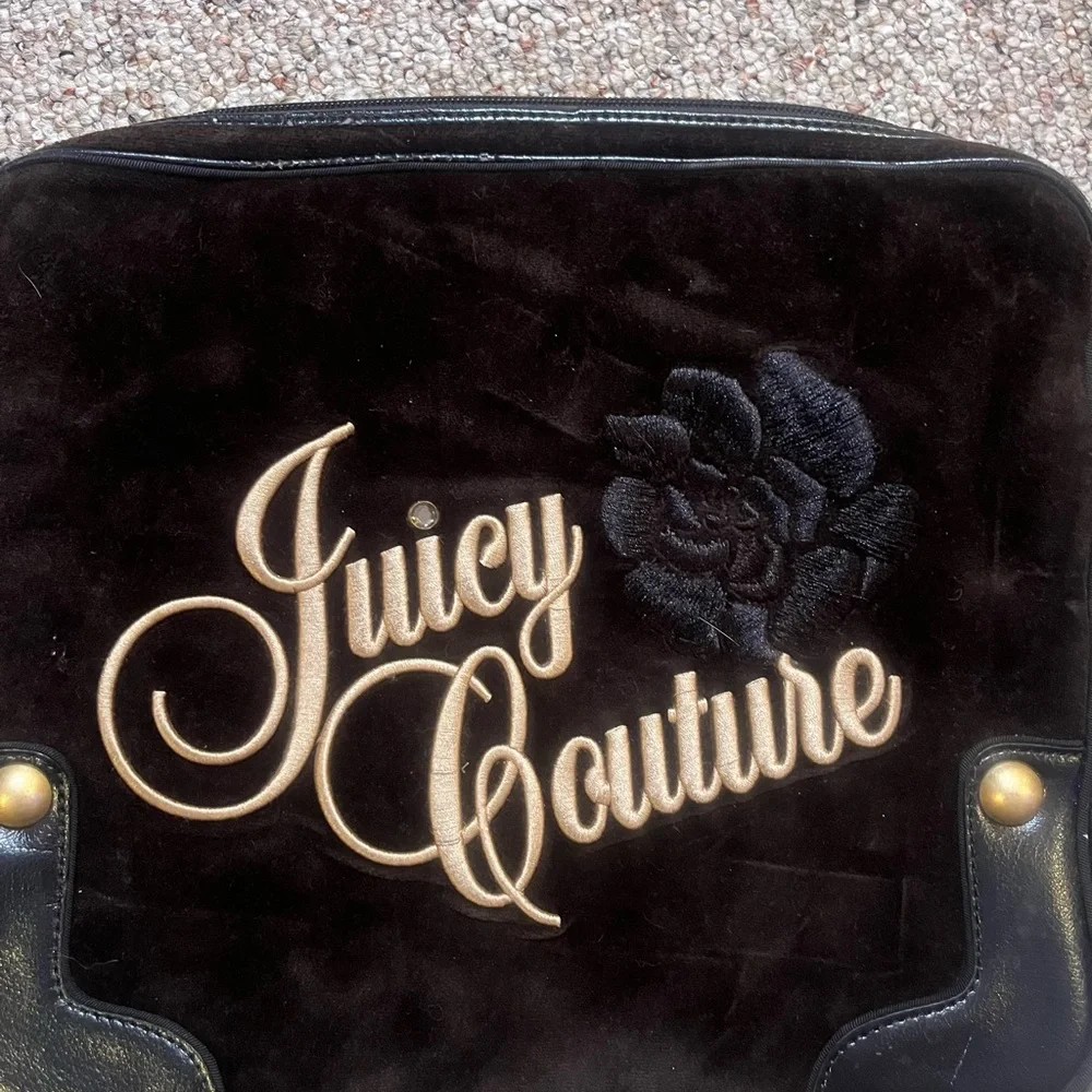Juicy Couture Black Velour Laptop Case